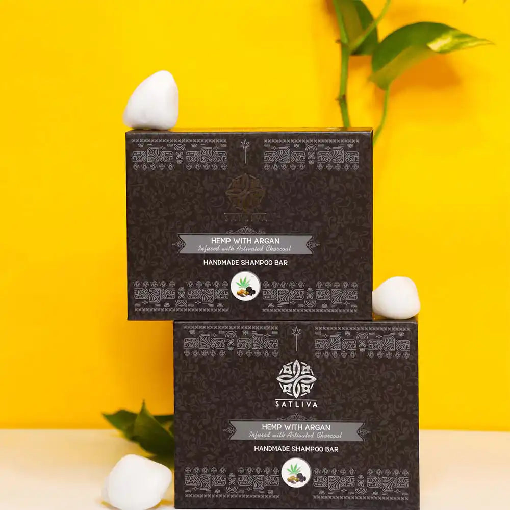 Hemp with Argan and Activated Charcoal Shampoo Bar on satliva.com