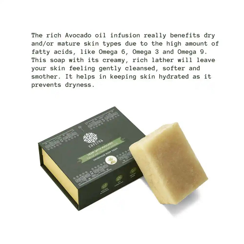 Hemp with Avocado Body Soap Bar on satliva.com