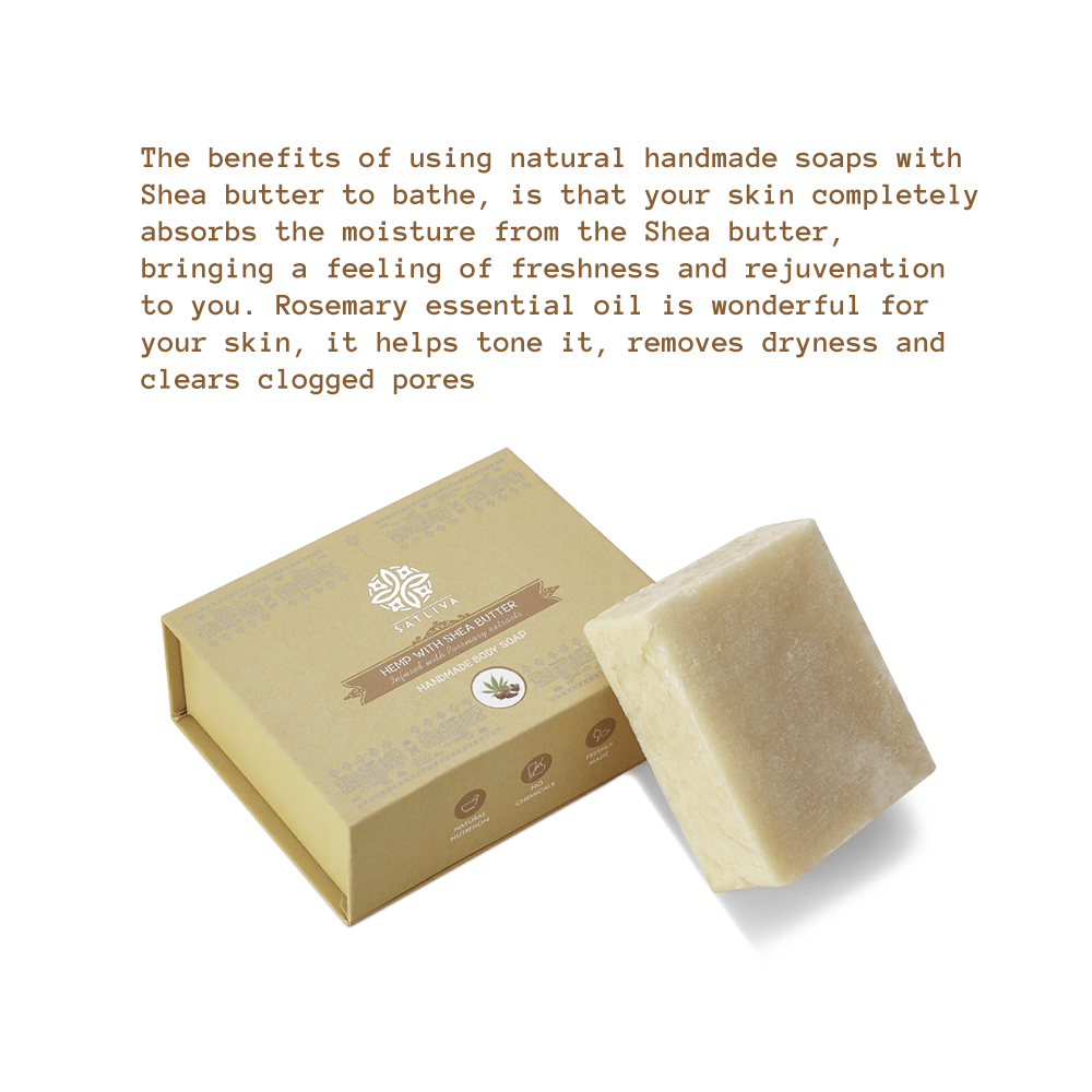 Hemp with Shea Butter Body Soap Bar-100gm