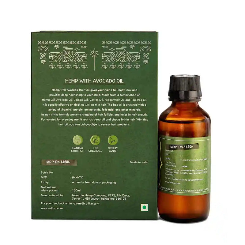 Hemp with Avocado Hair Oil on satliva.com