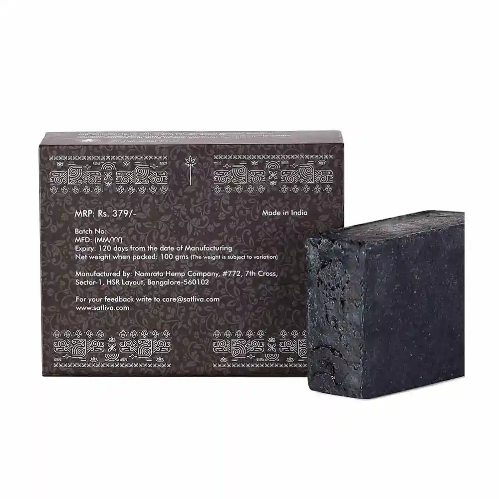 Hemp with Argan and Activated Charcoal Shampoo Bar on satliva.com