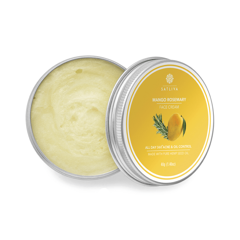 Mango Rosemary Face Cream - Controls oil secretion, reduces acne scars, wrinkles & fine lines